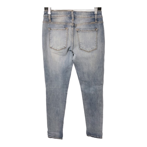 KANCAN USA Estilo 5 Pocket
Button Fly Mid Rise
Distressed Denim Jeans Size 3/25 - Picture 3 of 11